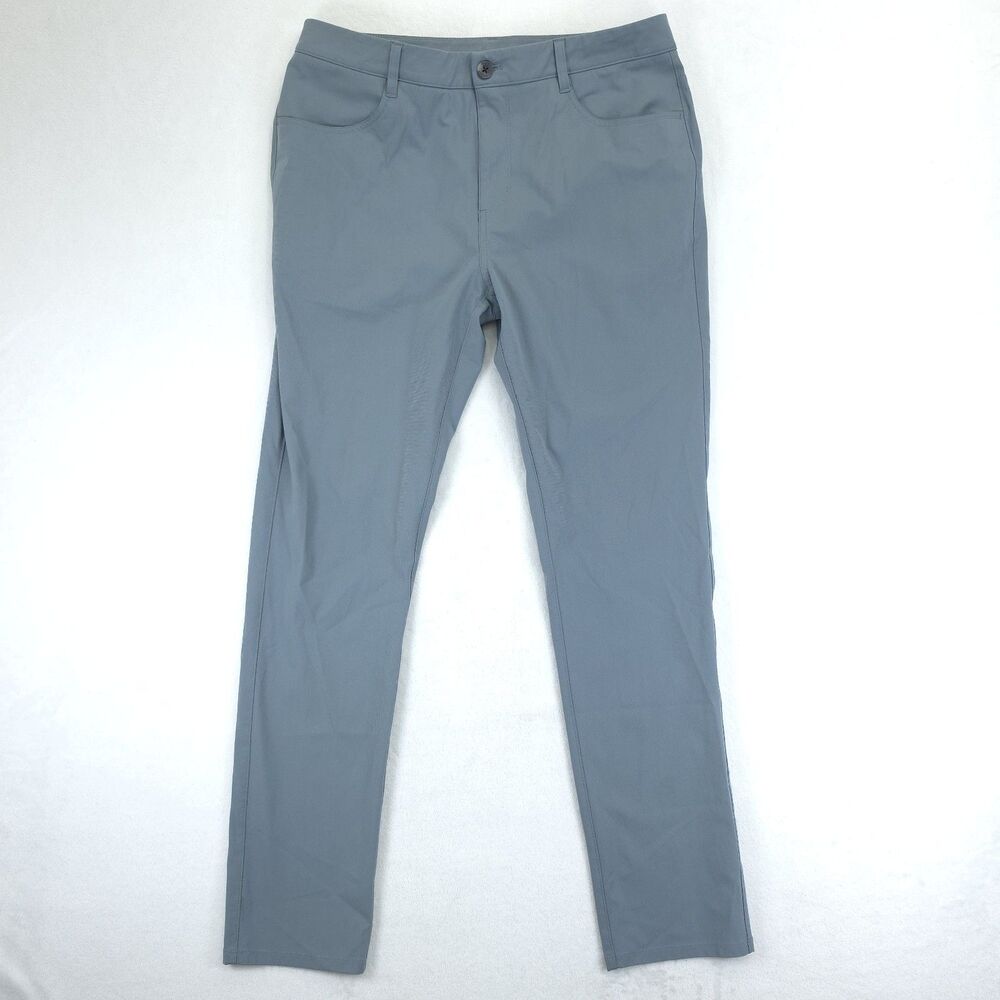 Vuori Meta Pants Men's Size 34x31 Blue Stretch 5-Pocket Athletic